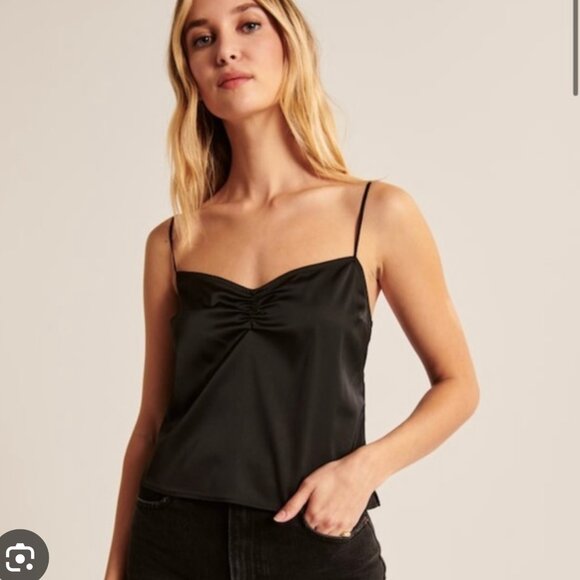 Abercrombie & Fitch 90s Cinched Front Satin Cami Top - Picture 7 of 7